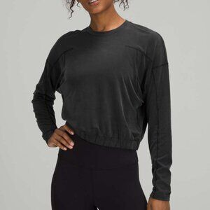 Lululemon Dropped Shoulder Top - Long Sleeves in Black - Women's Size M